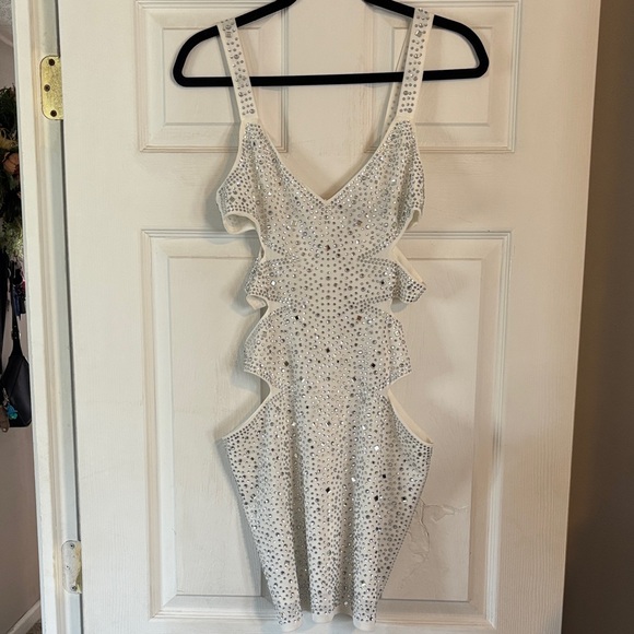 Akira No Caption needed mini rhinestone dress  SZ M - Picture 5 of 13